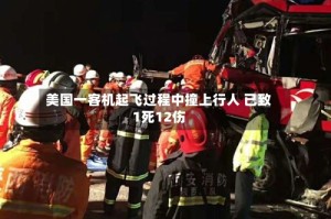 美国一客机起飞过程中撞上行人 已致1死12伤