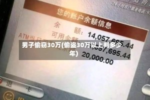 男子偷窃30万(偷盗30万以上判多少年)