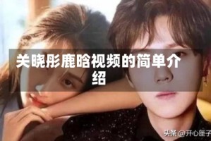 关晓彤鹿晗视频的简单介绍