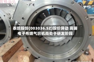 泰坦股份(003036.SZ)股价异动 高端电子布喷气织机尚处于研发阶段