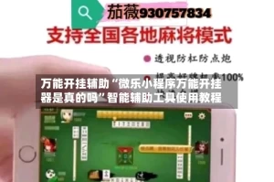 万能开挂辅助“微乐小程序万能开挂器是真的吗”智能辅助工具使用教程