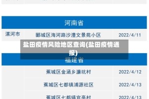 盐田疫情风险地区查询(盐田疫情通报)