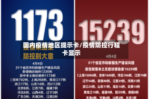 国内疫情地区提示卡/疫情防控行程卡显示