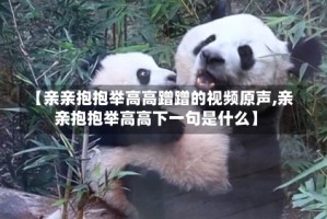 【亲亲抱抱举高高蹭蹭的视频原声,亲亲抱抱举高高下一句是什么】