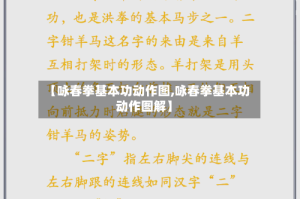 【咏春拳基本功动作图,咏春拳基本功动作图解】