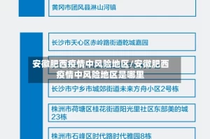 安徽肥西疫情中风险地区/安徽肥西疫情中风险地区是哪里