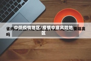 中低疫情地区/疫情中底风险地区