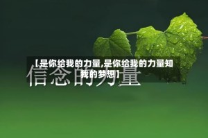 【是你给我的力量,是你给我的力量知我的梦想】