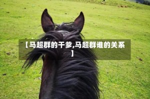 【马超群的干爹,马超群谁的关系】