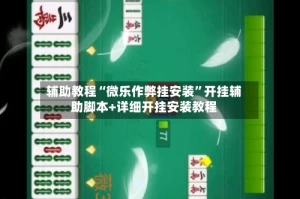 辅助教程“微乐作弊挂安装”开挂辅助脚本+详细开挂安装教程