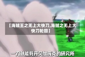 【海贼王之无上大快刀,海贼之无上大快刀轮回】