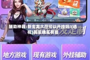 辅助神器:新玄龙大厅可以开挂吗!(透视)其实确实有挂