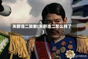 矢野浩二致歉(矢野浩二怎么样了)