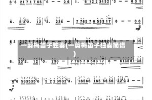 一剪梅笛子独奏(一剪梅笛子独奏简谱)