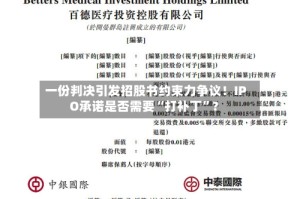 一份判决引发招股书约束力争议！IPO承诺是否需要“打补丁”？