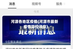 河源各地区疫情(河源市最新疫情防控消息)
