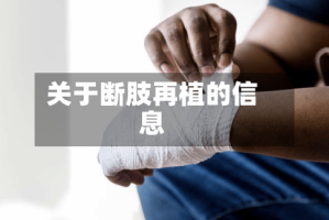 关于断肢再植的信息