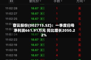 登云股份(002715.SZ)：一季度归母净利润661.91万元 同比增长2050.22%
