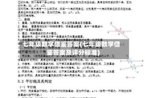 七年级数学借鉴答案(七年级数学借鉴答案及评分标准)