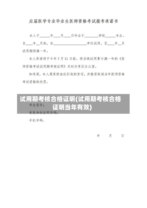 试用期考核合格证明(试用期考核合格证明当年有效)-第2张图片