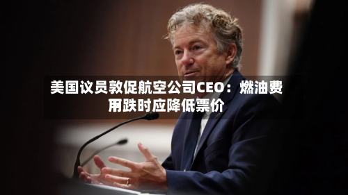 美国议员敦促航空公司CEO：燃油费用下跌时应降低票价-第1张图片