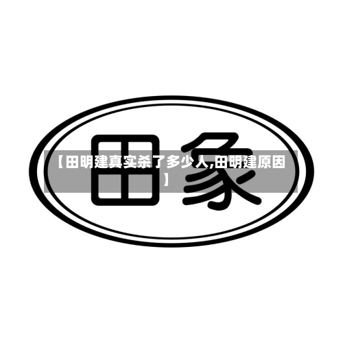 【田明建真实杀了多少人,田明建原因】-第2张图片