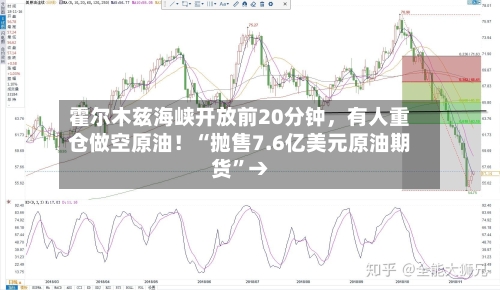 霍尔木兹海峡开放前20分钟	，有人重仓做空原油！“抛售7.6亿美元原油期货”→-第1张图片