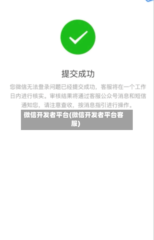 微信开发者平台(微信开发者平台客服)-第2张图片