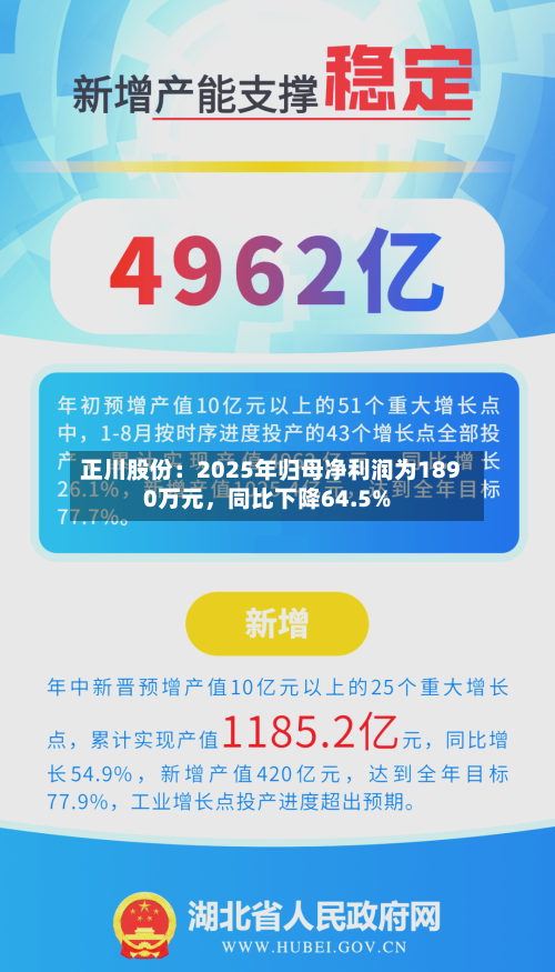 正川股份：2025年归母净利润为1890万元，同比下降64.5%-第3张图片