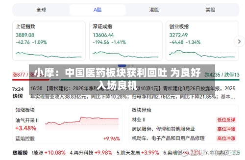 小摩：中国医药板块获利回吐 为良好入场良机-第3张图片