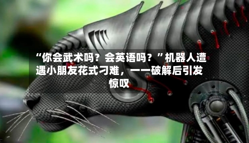 “你会武术吗？会英语吗？”机器人遭遇小朋友花式刁难，一一破解后引发惊叹-第1张图片