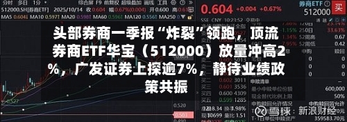 头部券商一季报“炸裂”领跑	，顶流券商ETF华宝（512000）放量冲高2%，广发证券上探逾7%，静待业绩政策共振-第1张图片