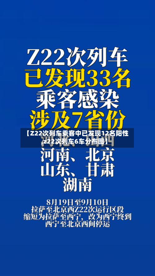 【Z22次列车乘客中已发现12名阳性,z22次列车6车分布图】-第1张图片