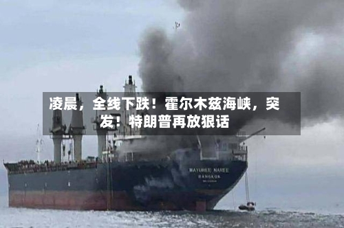 凌晨，全线下跌！霍尔木兹海峡，突发！特朗普再放狠话-第2张图片