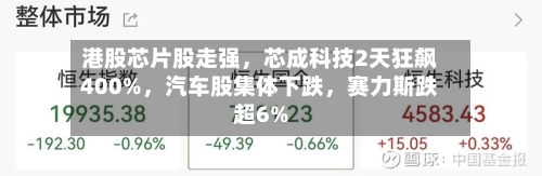 港股芯片股走强，芯成科技2天狂飙400%	，汽车股集体下跌，赛力斯跌超6%-第1张图片