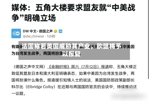 法国称若美国威胁其产业，欧盟将予以报复-第2张图片