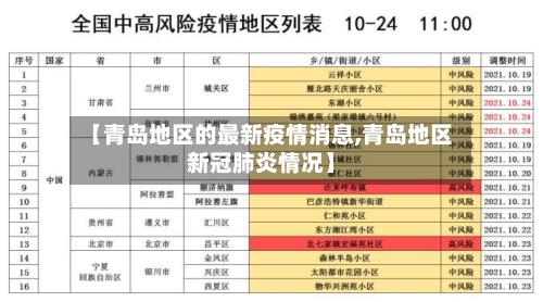 【青岛地区的最新疫情消息,青岛地区新冠肺炎情况】-第1张图片