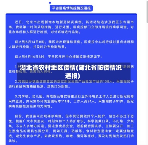 湖北省农村地区疫情(湖北省防疫情况通报)-第1张图片