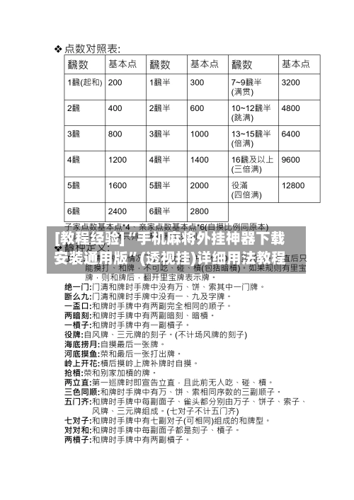 [教程经验]“手机麻将外挂神器下载安装通用版”(透视挂)详细用法教程-第3张图片