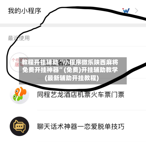 教程开挂辅助“小程序微乐陕西麻将免费开挂神器”(免费)开挂辅助教学(最新辅助开挂教程)-第1张图片
