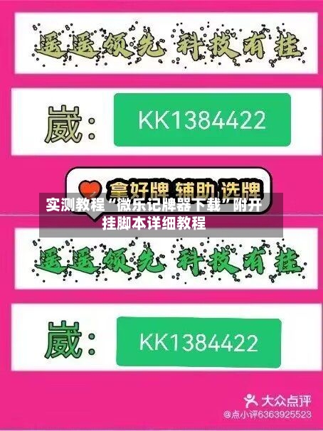 实测教程“微乐记牌器下载”附开挂脚本详细教程-第1张图片