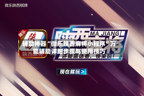 辅助神器“微乐陕西麻将小程序	”万能辅助详细步骤与使用技巧-第3张图片
