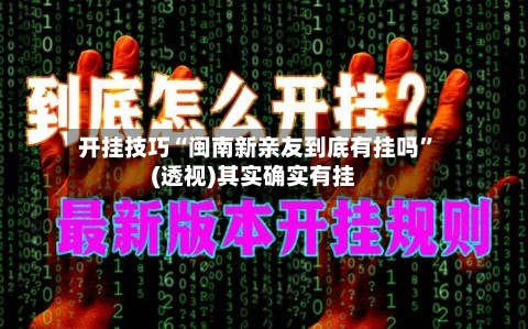开挂技巧“闽南新亲友到底有挂吗”(透视)其实确实有挂-第3张图片