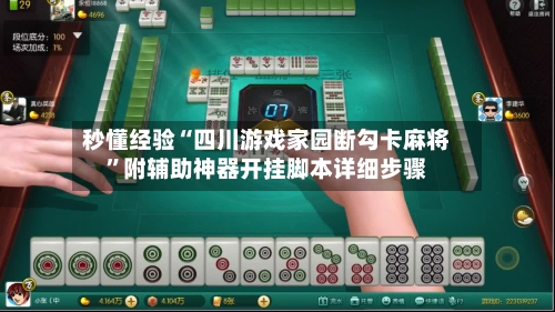 秒懂经验“四川游戏家园断勾卡麻将	”附辅助神器开挂脚本详细步骤-第2张图片