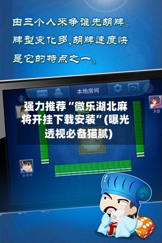 强力推荐“微乐湖北麻将开挂下载安装”(曝光透视必备猫腻)-第3张图片