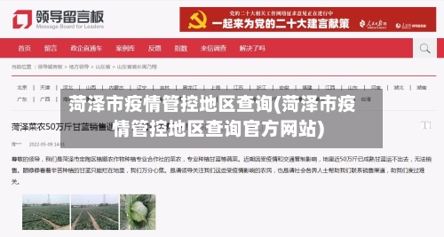 菏泽市疫情管控地区查询(菏泽市疫情管控地区查询官方网站)-第1张图片