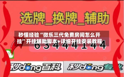 秒懂经验“微乐三代免费房间怎么开挂	”开挂辅助脚本+详细开挂安装教程-第1张图片