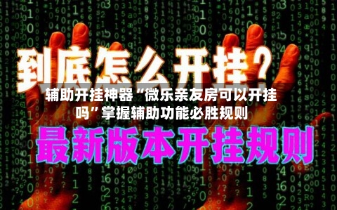 辅助开挂神器“微乐亲友房可以开挂吗”掌握辅助功能必胜规则-第3张图片