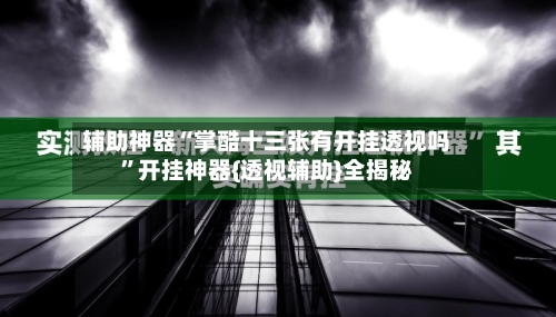 辅助神器“掌酷十三张有开挂透视吗”开挂神器{透视辅助}全揭秘-第2张图片