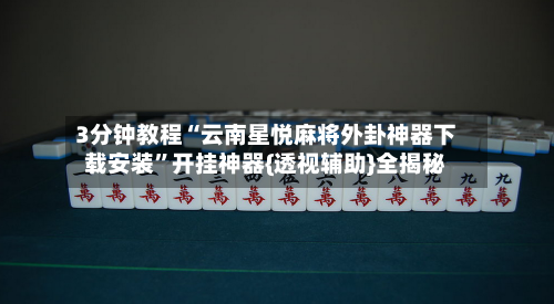 3分钟教程“云南星悦麻将外卦神器下载安装”开挂神器{透视辅助}全揭秘-第3张图片